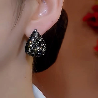 14K Gold-plated Gray Zircon Earrings