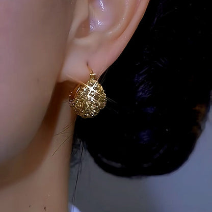 14K Gold-plated Luxury Diamond Drop Earrings