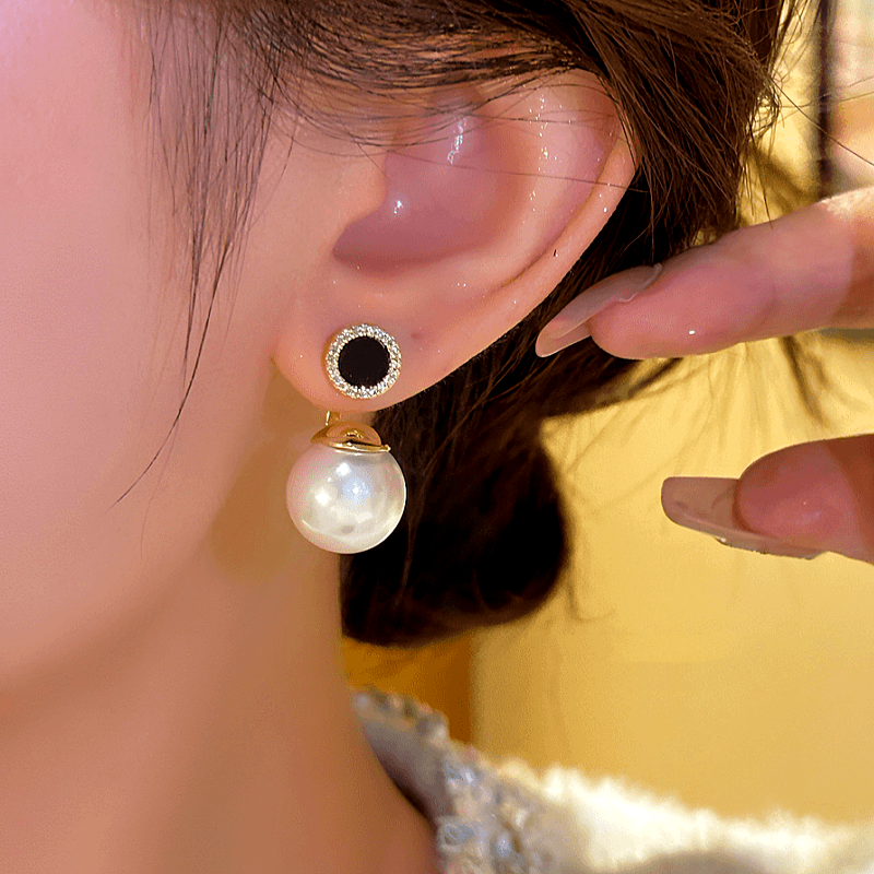 14K Gold-plated Two-Piece Bead Earrings