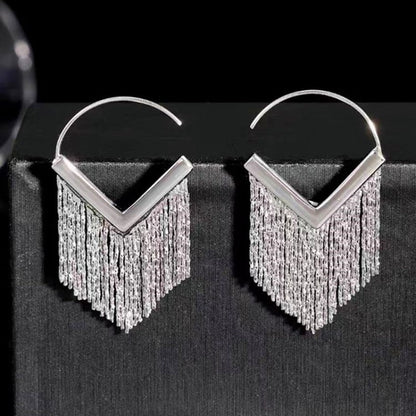 14K Gold-plated V-Shaped Threader Earrings
