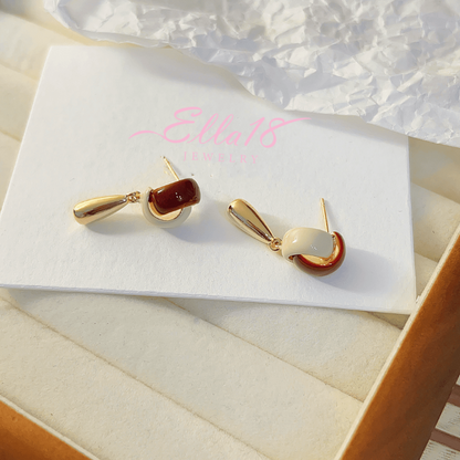 14K Gold-plated Water Drop Tassel Earrings