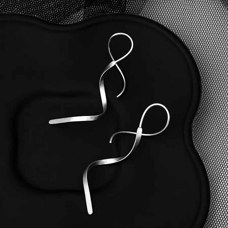 14K Gold-plated Wavy Threader Earrings