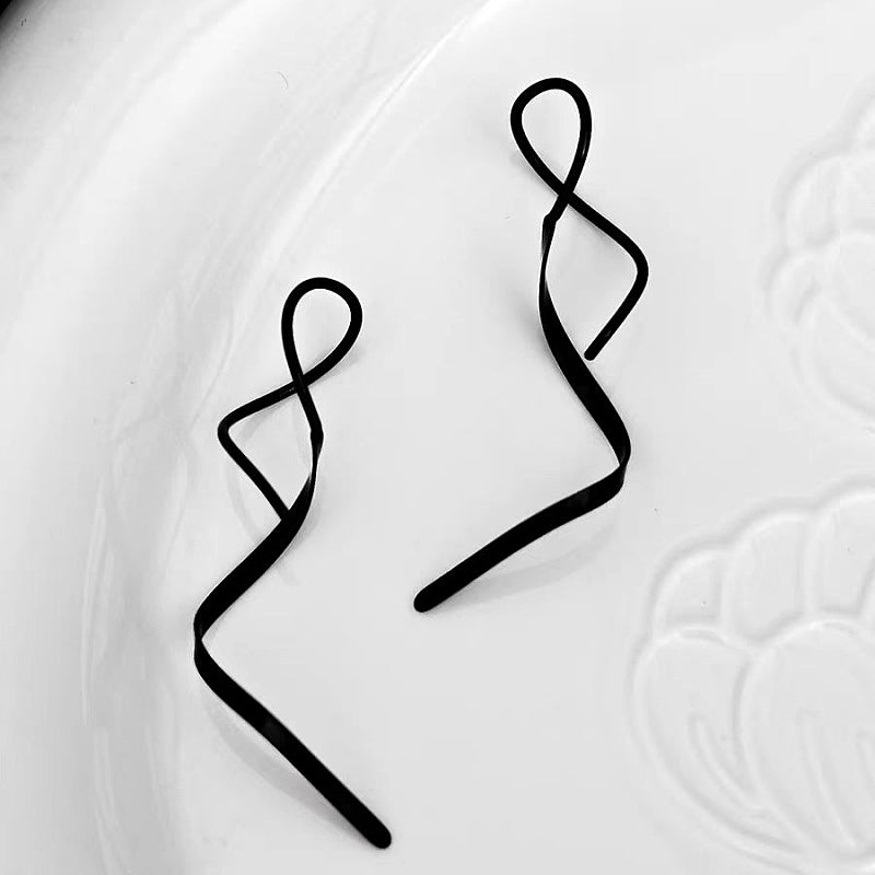 14K Gold-plated Wavy Threader Earrings