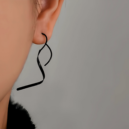 14K Gold-plated Wavy Threader Earrings