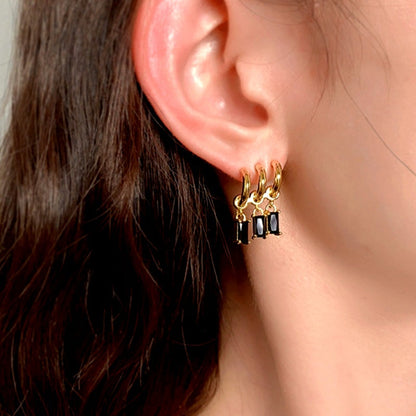 14K Gold-plated Zircon Tassel Earrings