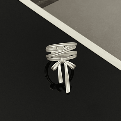 14K Gold Plated Adjustable Bow Rings