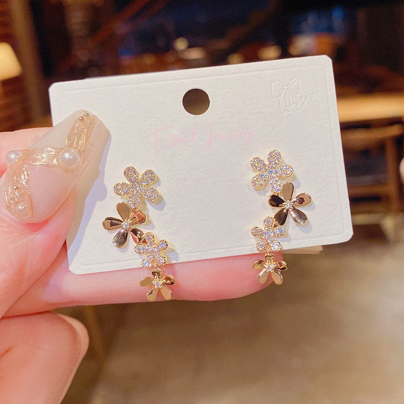 14K Gold-plated Flower Earrings
