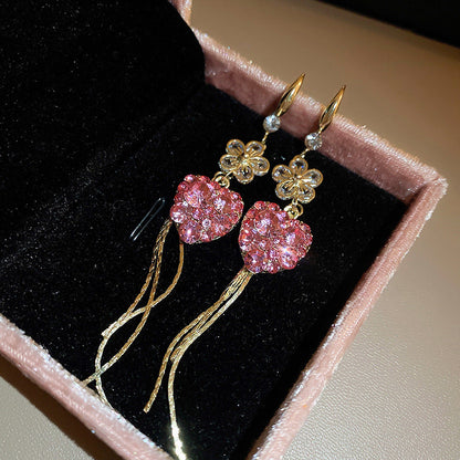 14K Gold-plated Flower Love Earrings