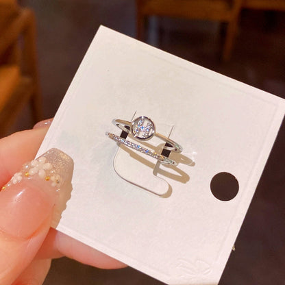 14K Gold Plated Hollow H Letter Open Index Finger Rings