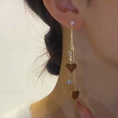 14K Gold-plated Love Heart Earrings