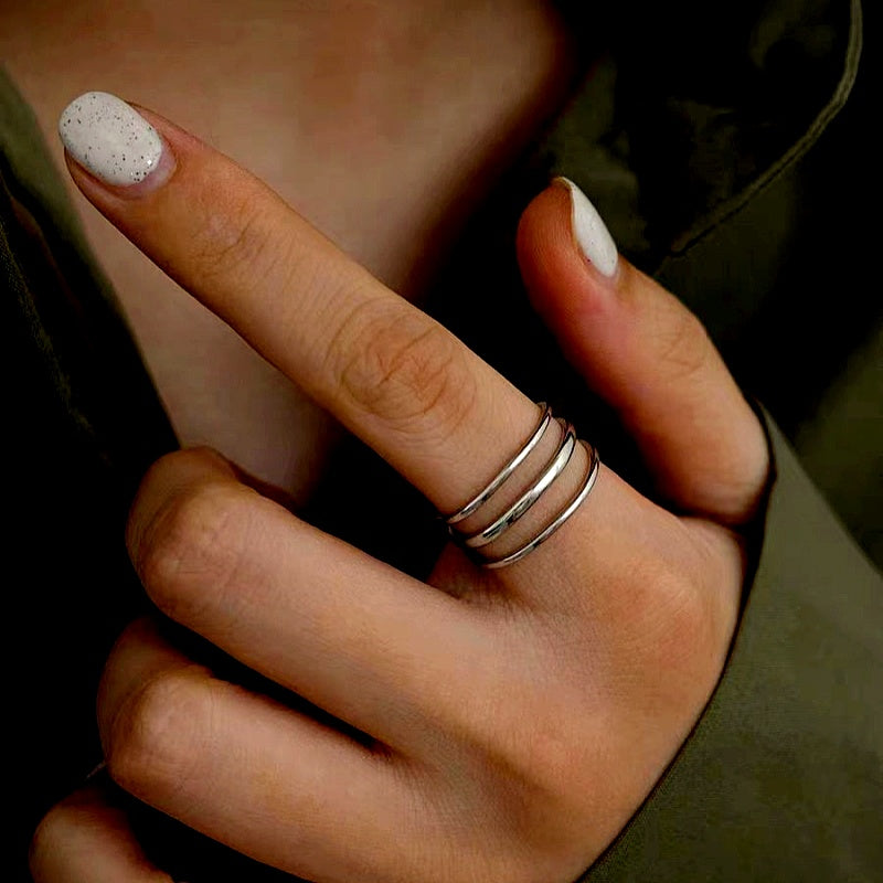 14K Gold Plated Multi-Layer Rings