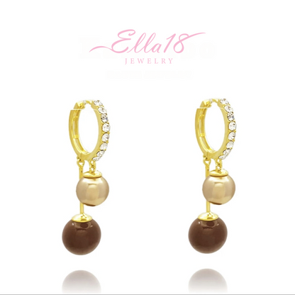 14K Gold Plated Pearl Earrings