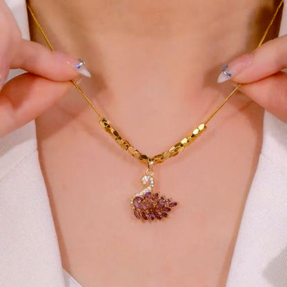 14K Gold Plated Swan Necklaces