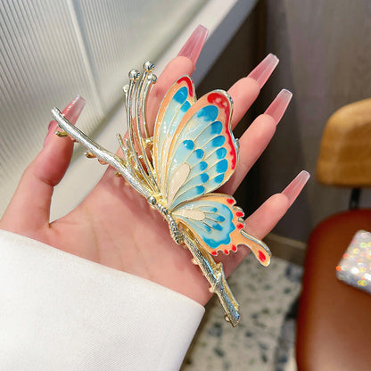 14K gold-plated Colorful Butterfly Hairpin
