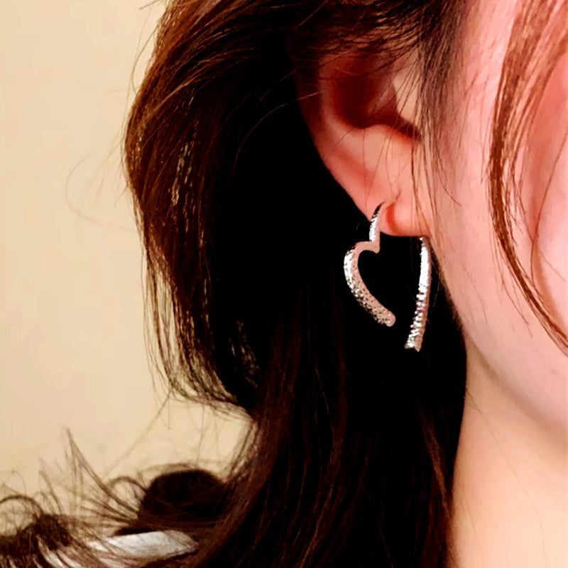 14k Gold-Plated Heart-Design Earrings