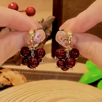18K Gold-Plated Bunch Of Grape Earrings