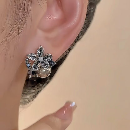 18K Gold-Plated Diamond Stafish Stud Earrings