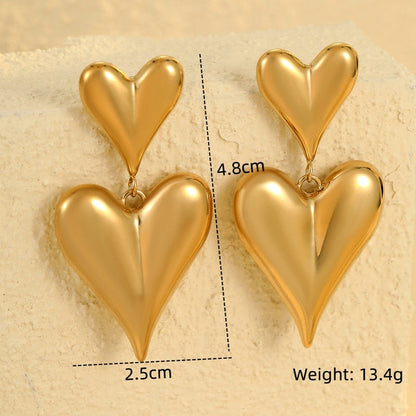 18K Gold-Plated Double-Heart Earrings