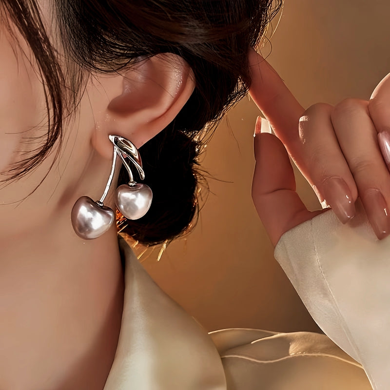 18K Gold-Plated Elegant Cherry Earrings