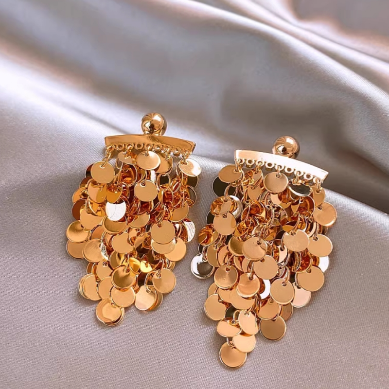 18K Gold-Plated Elegant Tassel Earrings