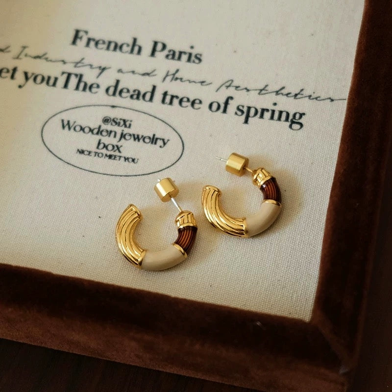 18K Gold-Plated Enamel Drip Earrings