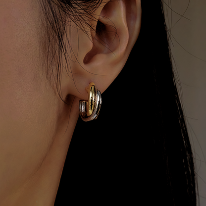 18K Gold-Plated Polished Hoop Earrings