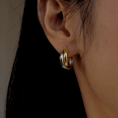 18K Gold-Plated Polished Hoop Earrings