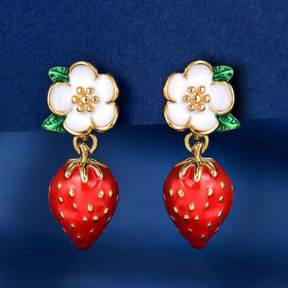 18K Gold-plated Strawberry Earrings