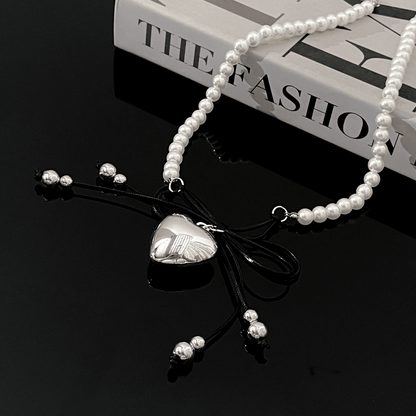 Bow Heart Necklaces