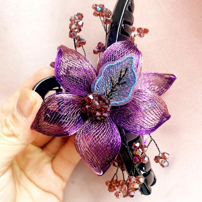 Copper Wire Double-Sided Flower Hair Clips