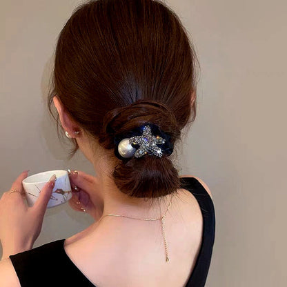 Elegant Rhinestone Star And Pearl Hairband