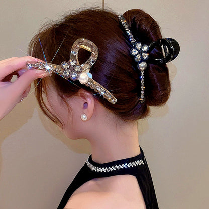 Elegant Rhinestone Flower Hair Clip