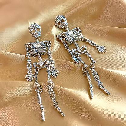 Halloween 14K Gold-Plated Skull Earrings