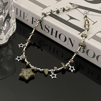 Irregular Glass Star Necklaces