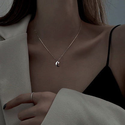 Sterling Silve Star And Moon Necklace