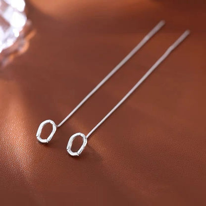 Sterling Silver 26 Letters Threader Earrings