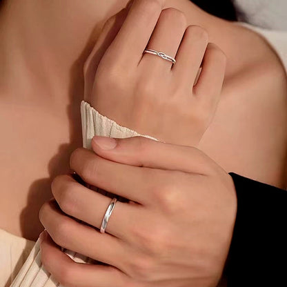 Sterling Silver Adjustable Couple Rings