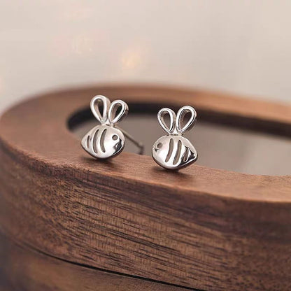 Sterling Silver Bee Stud Earring
