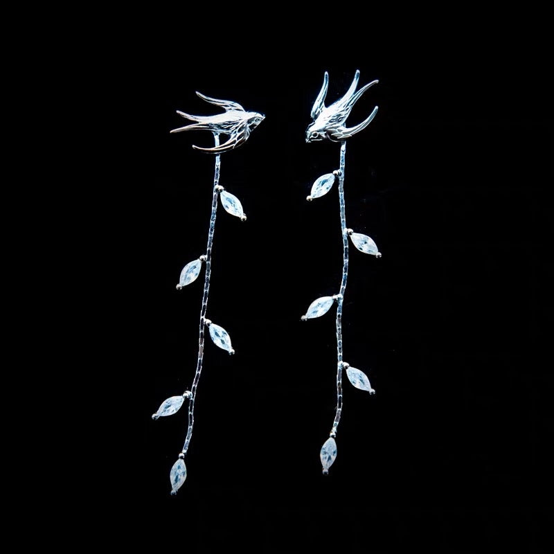 Sterling Silver Bird Earrings