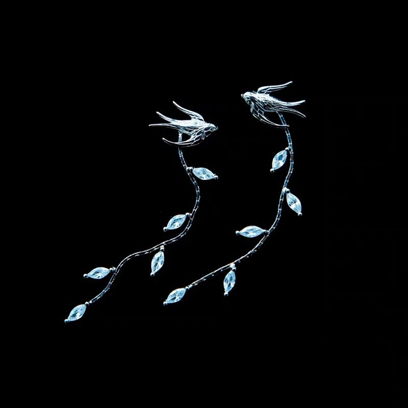 Sterling Silver Bird Earrings