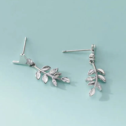 Sterling Silver Bird Tassel Earrings