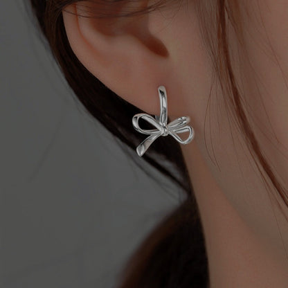 Sterling Silver Bow Earrings