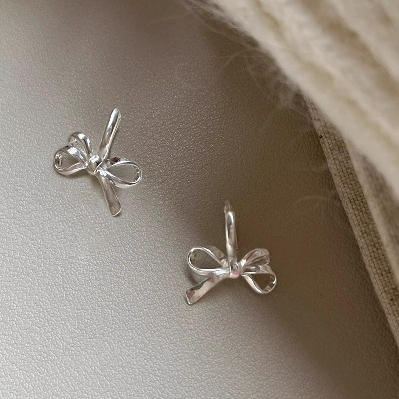 Sterling Silver Bow Earrings