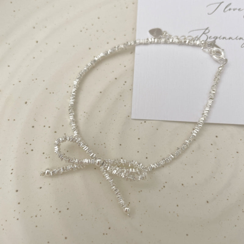 Sterling Silver Broken Silver Bow Bracelets