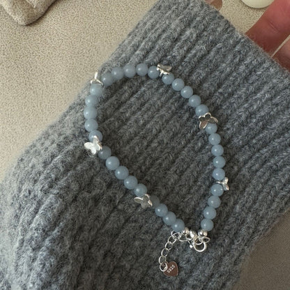 Sterling Silver Butterfly Bead Bracelets