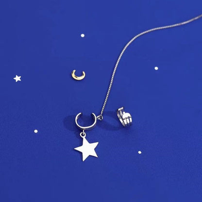 Sterling Silver C-Shaped Earrings