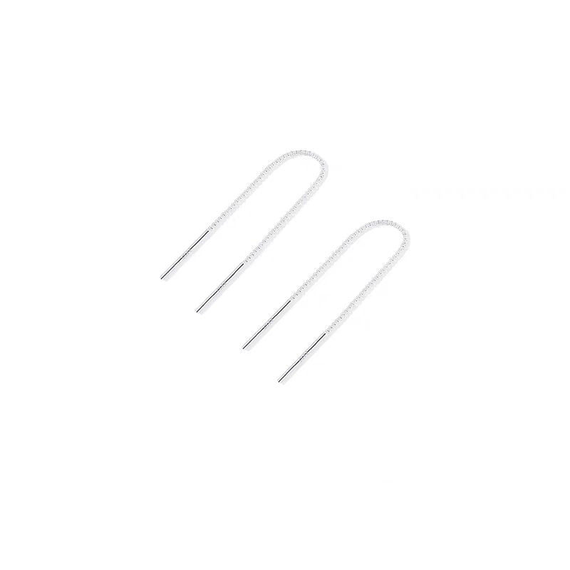 Sterling Silver Chain Threader Earrings