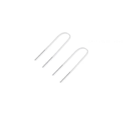 Sterling Silver Chain Threader Earrings