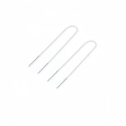 Sterling Silver Chain Threader Earrings