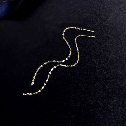 Sterling Silver Chain Thrreader Earrings
